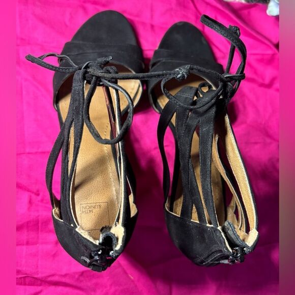 14th & Union Black Sandal Wedges EPC Size 8.5 Excellent Preloved Condition - Picture 5 of 9